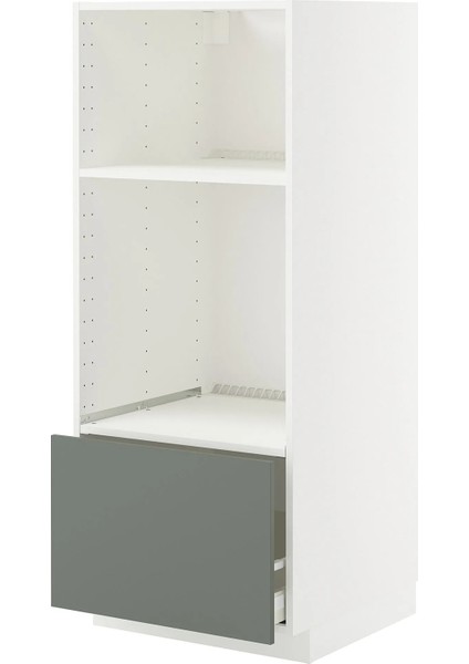 Metod / Maxımera Fırın Mikrodalga Fırın Boy Dolabı Nickebo Mat Gri Yeşil 60 x 60 x 140 cm