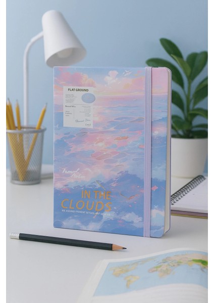 Ajanda Günlük Kareli Not Defteri Notebook In The Clouds