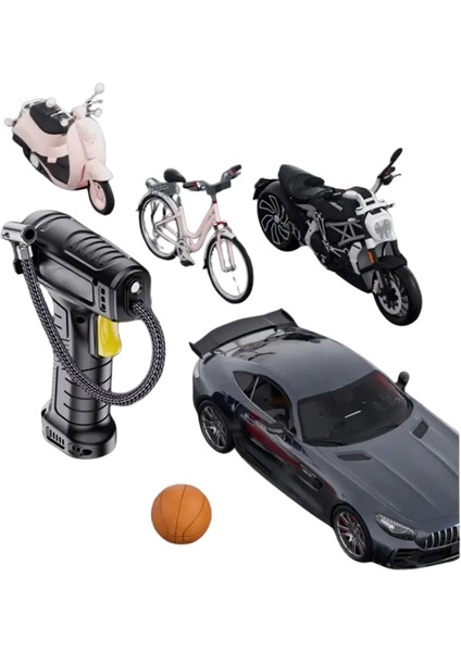 Dijital 60W 120 Psı Kompresör Araç Motosiklet Bisiklet Top Lastik Pompası indirimleri