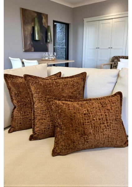 SAFARI-06 Ithal Kadife Dekoratif 3'lü Kırlent Kılıfı Seti – Yumuşak Dokulu Dekoratif Yastık ve Ev Aksesuarı fiyatları