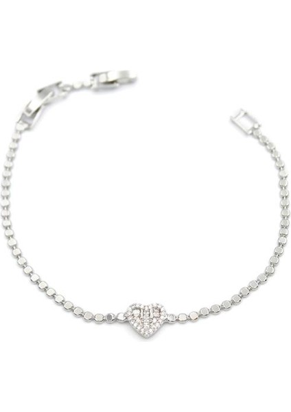 Kalp Bileklik - Gümüş