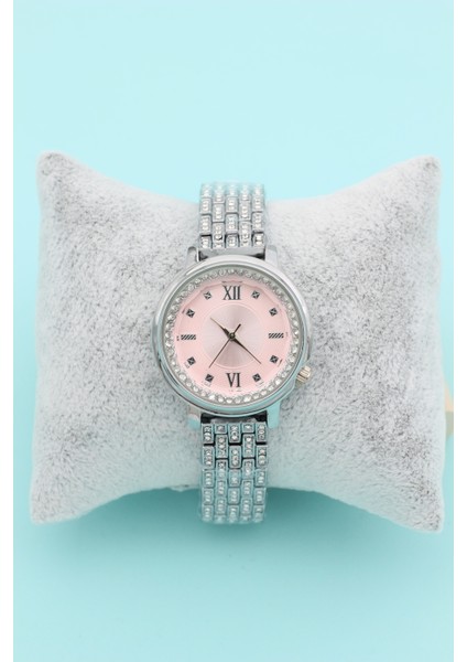 Stil Incisi Gold Luxury Watch, Gri Zirkon Taşlı Çelik Saat fiyatları