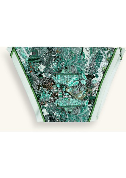 Orman Desenli Üçgen Nil Yeşili Fular fiyatları