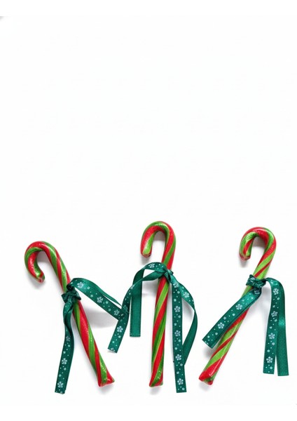 Yılbaşı Baston Şeker 10 Adet Yeşil Kırmızı Hediyelik fırsatları