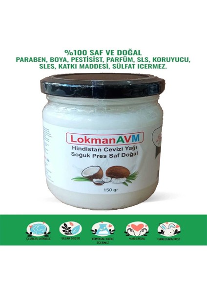 Hindistan Cevizi Yağı Soğuk Pres Saf Doğal Cam Kavanoz 150 gr - 210 ml modelleri