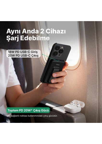 Recharger M 5.000MAH Magsafe Uyumlu Pd 20W Stantlı Kablosuz Taşınabilir Hızlı Şarj Aleti 2BB239 fırsatları