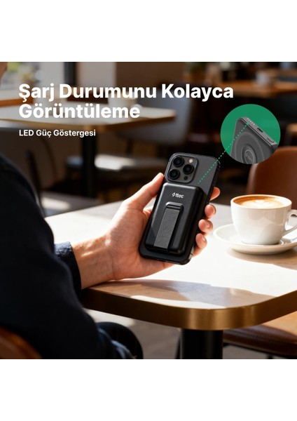 Recharger M 5.000MAH Magsafe Uyumlu Pd 20W Stantlı Kablosuz Taşınabilir Hızlı Şarj Aleti 2BB239 indirimleri