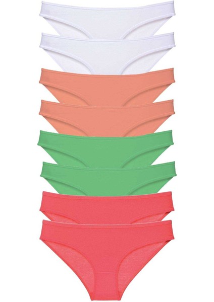 8 Adet Süper Eko Set Likralı Kadın Slip Külot 527