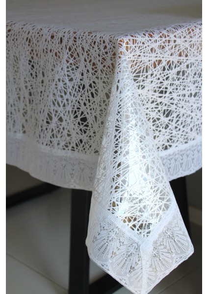 120X150 cm Dantel Kenar Pvc Muşamba Masa Örtüsü