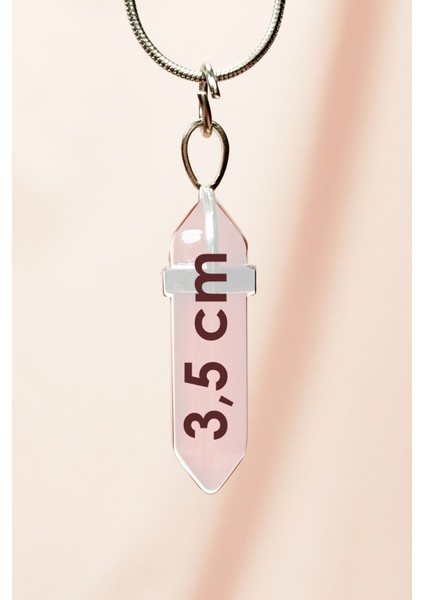 Rodokrozit Doğal Taşı Zincirli El Yapımı Tasarımlı Kolye Uç: 3,5 cm Zincir: 20 cm Kutulu fiyatları