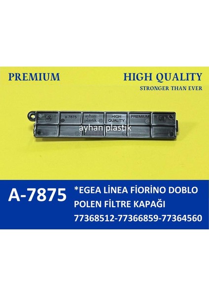 Polen Filtre Kapağı Fıat Fıorıno-Lınea-Doblo 3-Cıtroen Nemo-Peugeout Bıpper 77368512 77366859 77364560 (5 Adet)