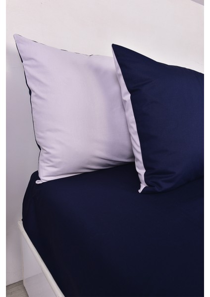 Çift Taraflı Çift Kişilik Nevresim Takımı Lacivert Gri %100 Pamuk modelleri