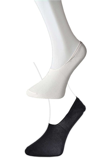 Siyah ve Beyaz Erkek Babet Çorap 6 Çift modelleri