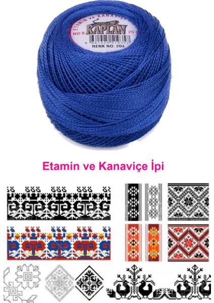 Kaplan Etamin ve Kanaviçe Ipi 8 No Kod/renk: 204 - Royaleks fiyatları