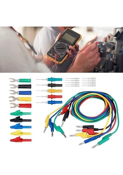 P1036B 30 Parça Değişebilir Test Probu Banan 1mt Kablo Set