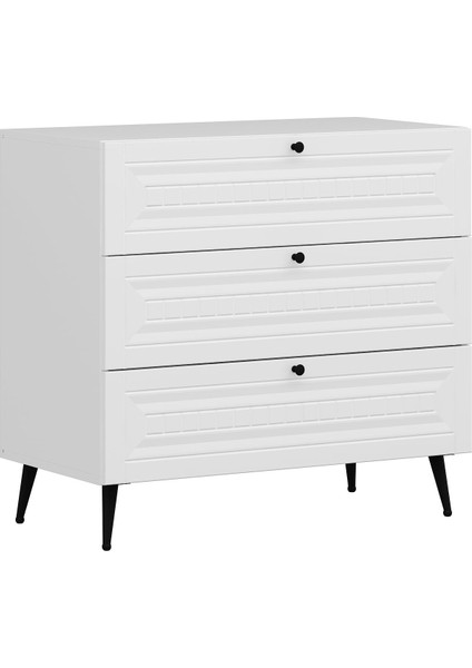 Kale Şifonyer Ilkbahar Beyaz/beyaz