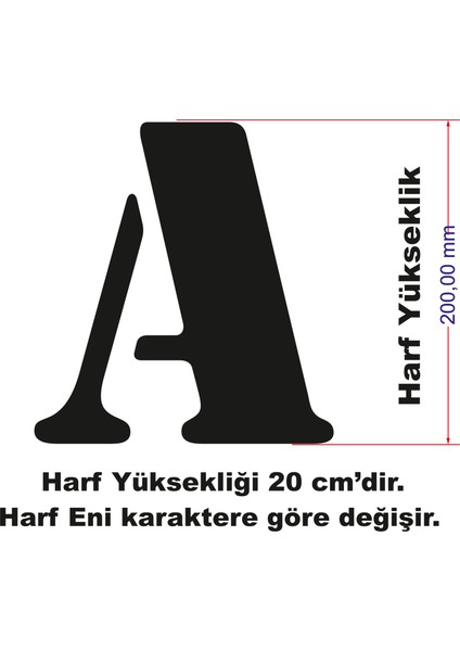 Stencil Harf Boyama Şablonu X040 modelleri