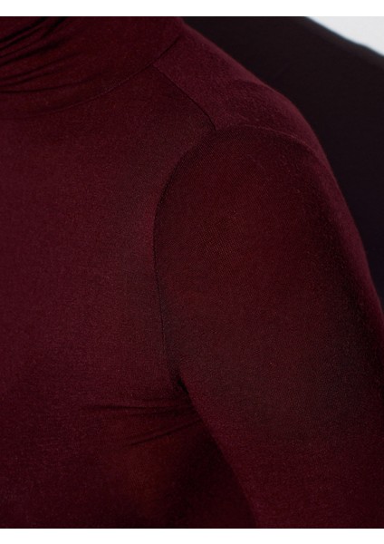 32277 Balıkçı Yaka Kaşmir Bluz-Bordo fırsatları