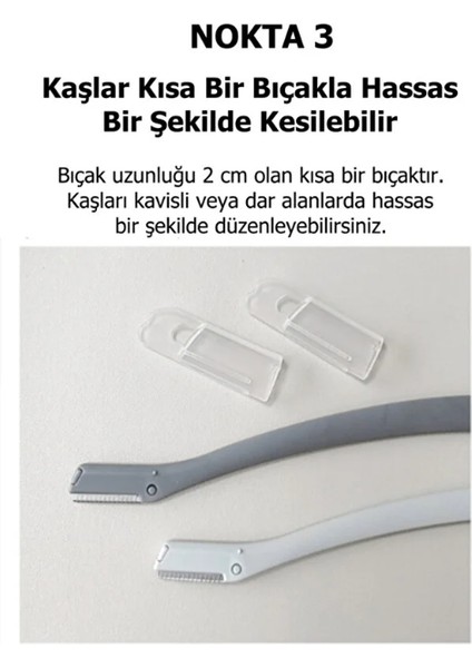 Kaş Yüz Usturası Koyu Pembe Renk Kaş Alma ve Düzenleyici Tek Çift Katlama ve Düz Jilet 3'lü Set fırsatları