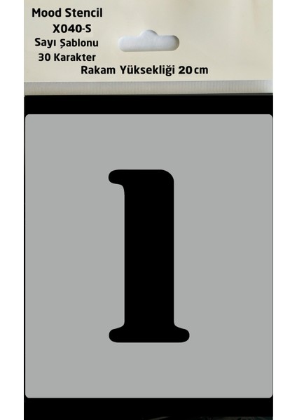 Stencil Rakam Boyama Şablonu X040-SAYI