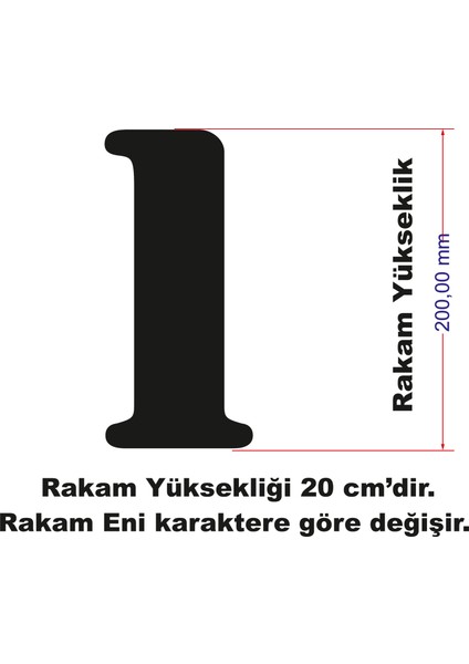 Stencil Rakam Boyama Şablonu X040-SAYI modelleri