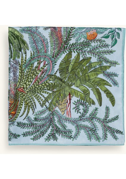 Palmiye Desenli Nil Yeşili Fular fiyatları