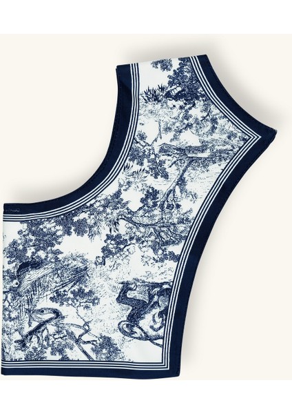 Toile De Jouy 5 Lacivert Yakalık modelleri