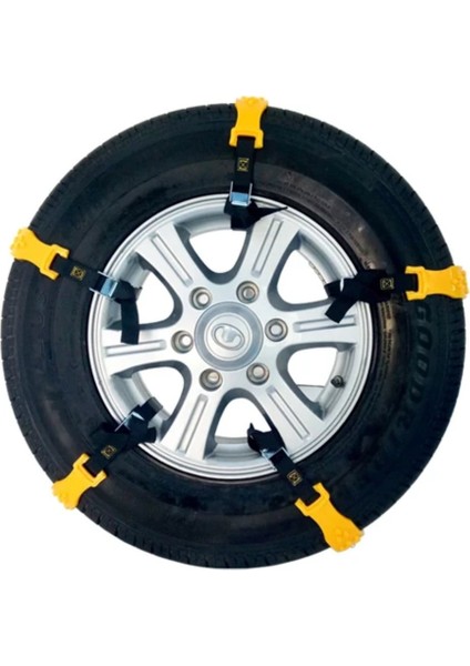Araç Plastik Kar Zinciri Kaydırmaz Patinaj Önleme Zinciri Ayarlanabilir Tüm Araçlar ile Uyumlu fırsatları