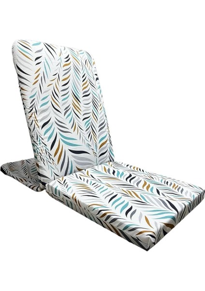 Desen Pamuk Poly Karışımı Backjack, Meditasyon Sandalyesi, Sırt Destekli Yer Minderi (Turkuaz Damlalar)