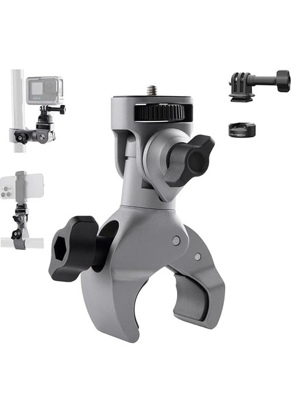 Pro 2/x5/x4 Için Pgytech Caplock Süper Kelepçe Montaj Alüminyum Alaşımlı Braketi Aksiyon Kamera Aksesuarları Için 1/4 Inç Vidalı Sağlam Yengeç Kelepçesi