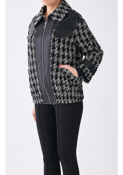 Deri Detaylı Kadın Mont Standart Renk K1917523_089 fiyatları