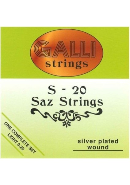 S20 Bağlama Teli 0,20 Uzun Sap Saz Için S-20