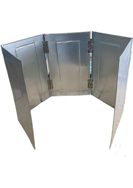 5 Kanatlı Rüzgarlık, Rüzgar Kesici 25X40CM, Piknik Tüpü, Kamp Ocağı, Taş Ocak, Mangal