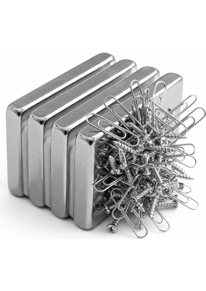 5 Adet 40X20X5MM Neodyum Magnet Güçlü N35 Mıknatıs Köşeli Nikel Kaplama fırsatları