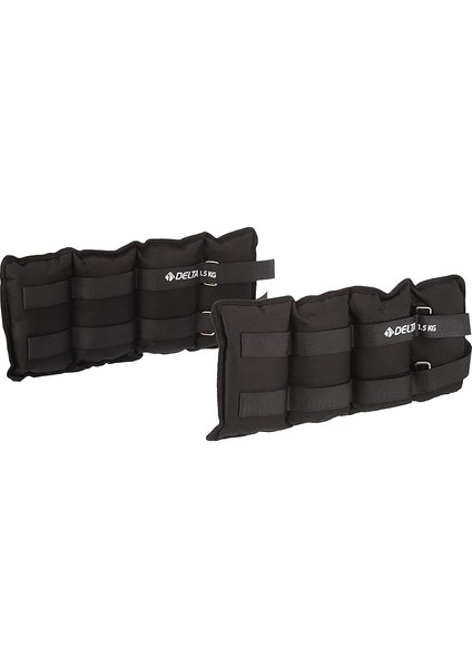 El Ayak Bilek Kas Güçlendirici Ağırlık Seti,2 x 1,5 Kg,siyah