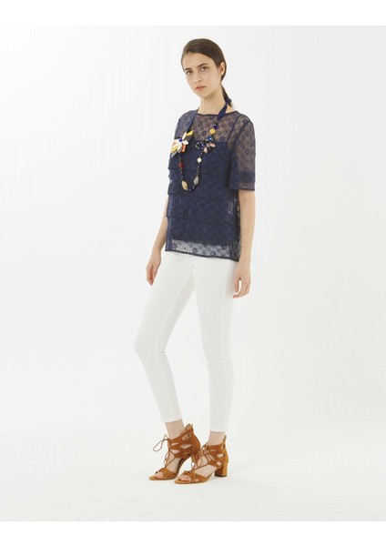 Çiçek Desenli Bluz Lacivert Y9913012_015 fiyatları