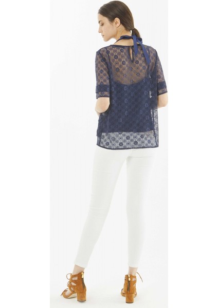 Çiçek Desenli Bluz Lacivert Y9913012_015 modelleri