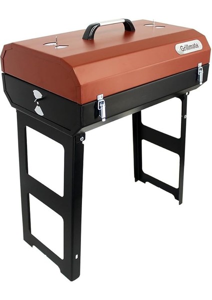Cookout Katlanır Ayak Kilitli Barbekü Mangal-Kırmızı