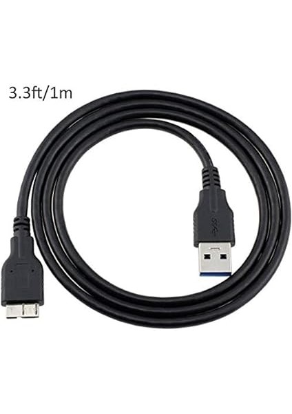 USB 3.0 Mikro Kablo, Harici Sabit Sürücü Kablosu USB 3.0 Tip A Erkek - Mikro B Kablosu Samsung Galaxy S5 Note 3 ile Uyumlu, Kamera, Harici Sabit Disk, HDD 0,5 M fırsatları