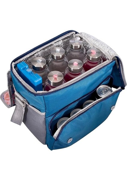 Soğuk Sıcak Tutan Yalıtımlı Izolasyonlu Yiyecek Içecek Çantası Termal Termos Buz Aküsü Hediyeli Mavi fırsatları