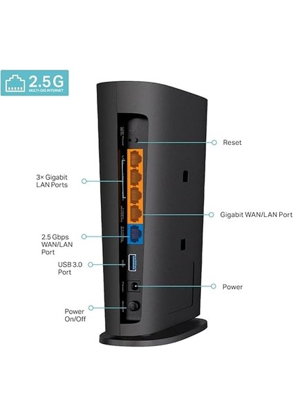 Archer AX80, AX6000 8-Stream 2.5gbps Ethernet Portlu Wi-Fi 6 Router, Fiber Destekli, 2.5g Gigabit Bağlantı Noktası, 160 Mhz Genişliği, Easymesh Uyumlu, Vpn Destekli, Homesheild modelleri