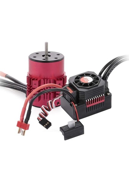 Hobı 3650 3900KV Isı Emici ile Fırçasız Motor ve 60A Esc 1/10 1/8 Rc Araba Kamyon Için Bec ile Su Geçirmez