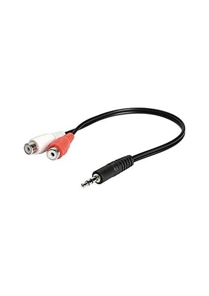 4227 3.5mm Stereo Erkek Dişi 2rca Tos Ses Kablo Çevirici Adaptör, Siyah modelleri