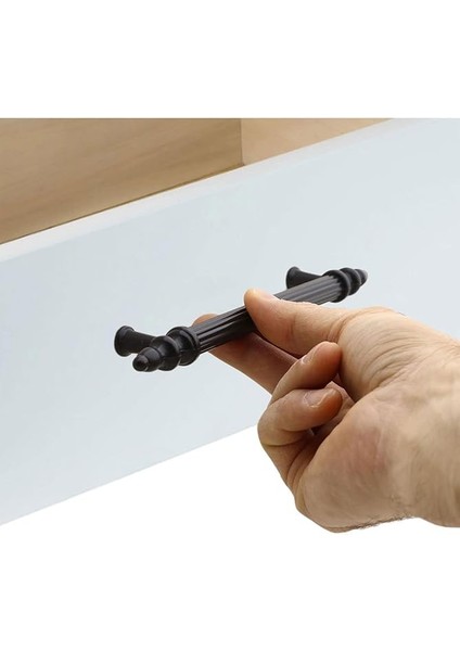 10 Adet Polananit Çekmece Mutfak Dolap Kapak Kulpu Kulbu 128 mm Siyah Sert Plastik Kulp, BADEM10 modelleri