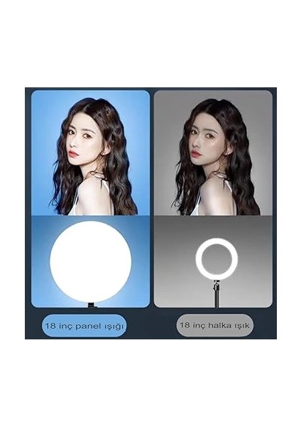 Beyaz LED Aydınlatma Kumandalı Yayıncı Işığı Youtuber Twich Yayın Işığı Ürün Göresel Fotoğraflama Tripodlu Aydınlatma 25CM 10 Inç PF26 (10 Inch - PF26) indirimleri