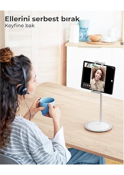 Saiji S3E 360° Ayarlanabilir Tablet ve Telefon Tutucu Stand Gri modelleri