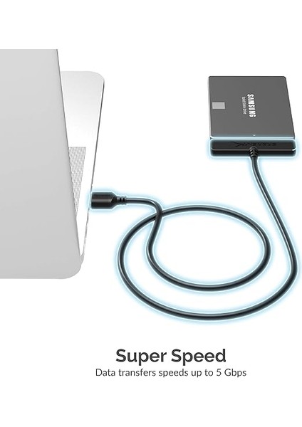 Sata - USB 3.2 Gen1, Ssd/hdd Sabit Disk Adaptörü, USB 3.2 Gen1-2,5 Inç Sata, 5gbps Yüksek Hız, Sata Kablo Adaptörü, [uasp Sata I Iı Iıı] Destekler, Tüm 2,5 Sata ile Uyumlu fırsatları