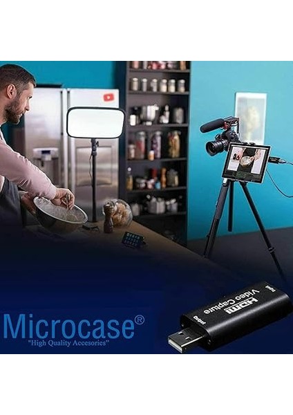 USB 2.0 HDMI Video Capture Video Kayıt Ekran Aktarma Adaptörü - Siyah AL2623 modelleri