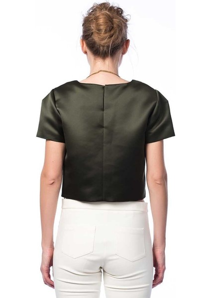 Kısa Kollu Bluz Haki K1513108_023 indirimleri