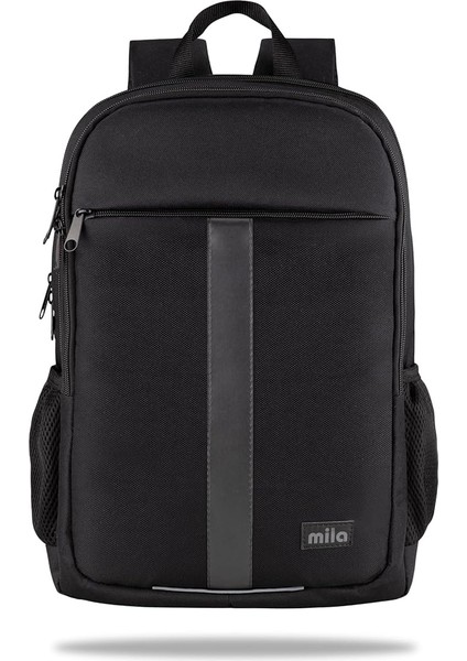 15.6 Inch Mila Serisi W600 - Macbook,mac Air Uyumlu Reflektörlü - Laptop Sırt Çantası - Siyah